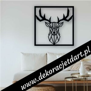 Jeleń geometryczny w ramce