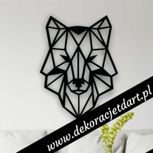 Dekoracje ścienne wilk geometryczny