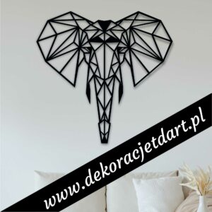 Dekoracje ścienne słoń geometryczny