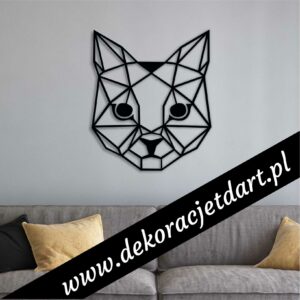 dekoracje ścienne kot głowa