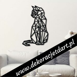 dekoracje ścienne siedzący kot