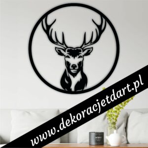 dekoracje ścienne jeleń w obręczy