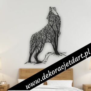Dekoracje ścienne wilk drzewo