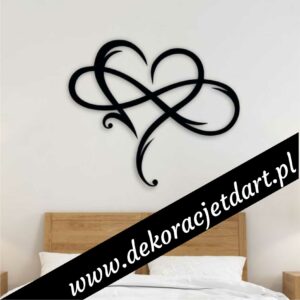 Dekoracje ścienne nieskończoność miłości- serca