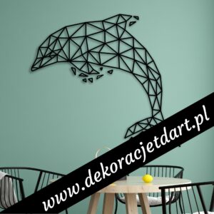 Dekoracje ścienne delfin geometryczny