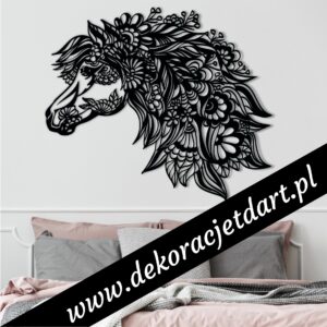 Dekoracje ścienne koń mandala