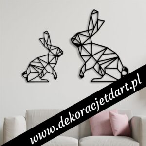 Dekoracje ścienne kr&oacute;lik geometryczny