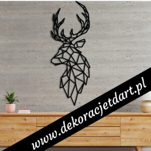 Dekoracje ścienne jeleń geometryczny- profil