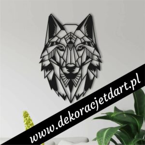 Dekoracje ścienne wilk geometryczny #02
