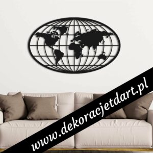 Mapa świata ażurowa