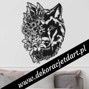 Dekoracje ścienne wilk kwiat