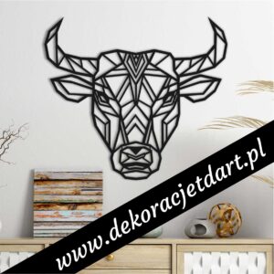 Dekoracje ścienne byk geometryczny
