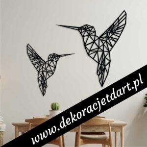 Zestaw 2 kolibr&oacute;w geometrycznych