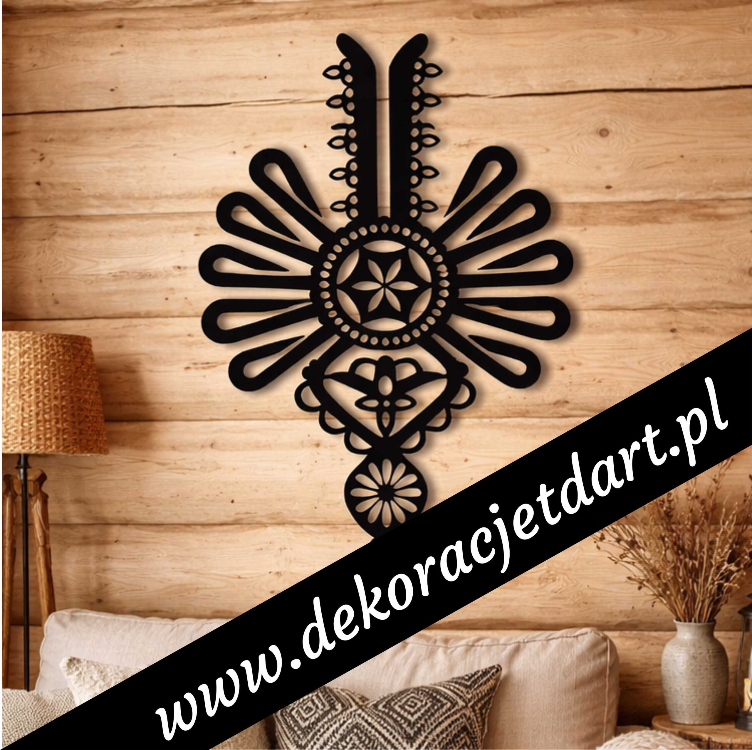 parzenica dekoracja ścienna góralska ozdoba rozeta ornament m parzenica dekoracja ścienna biała w sypialni styl skandynawski