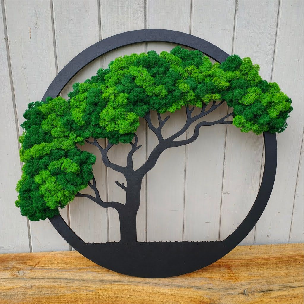 drzewo z mchem chrobotkiem i rodziną mech chrobotek drzewo z mchu chrobotka mSSS